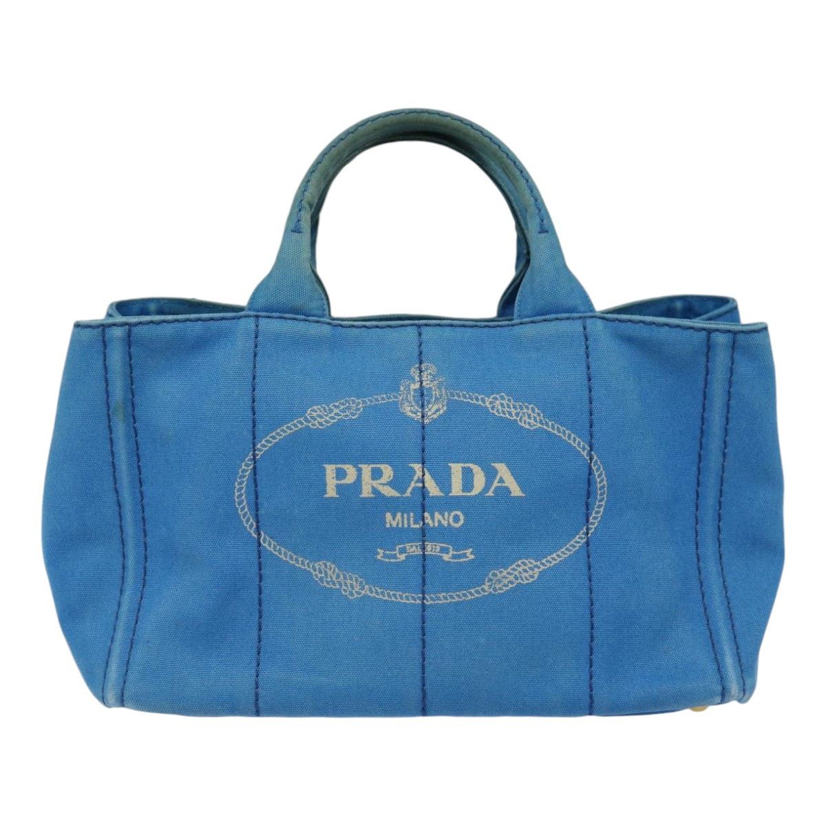 Prada Canapa Blue Canvas Handbag (Pre-Owned) Size ONE SIZE - 15 Thumbnail