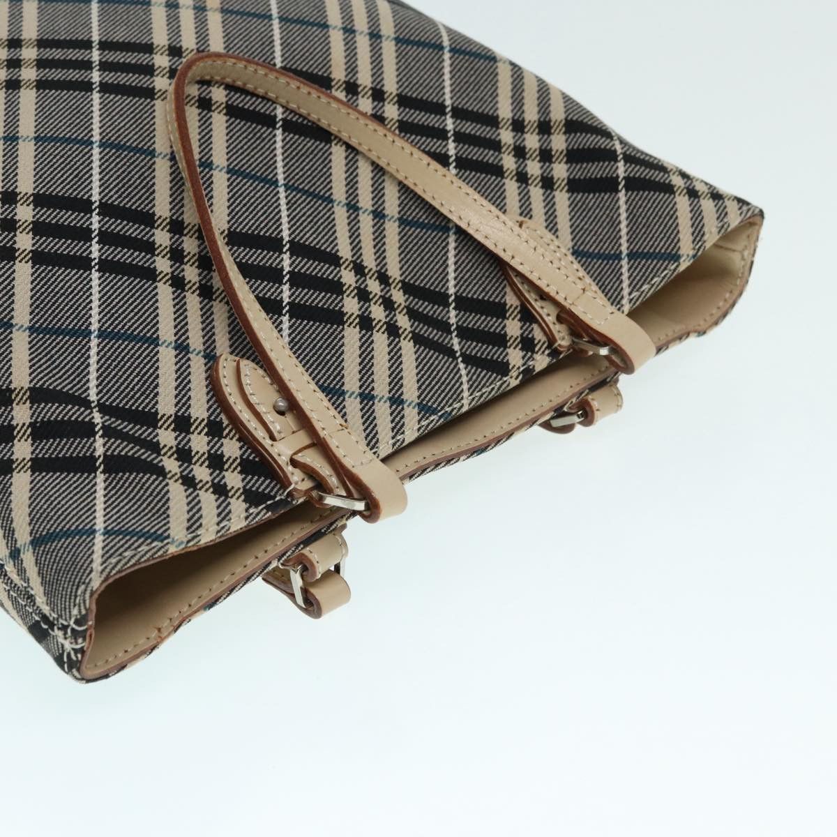 Burberry Nova Check Blue Canvas Tote Bag (Pre-Owned) Size ONE SIZE - 13 Thumbnail