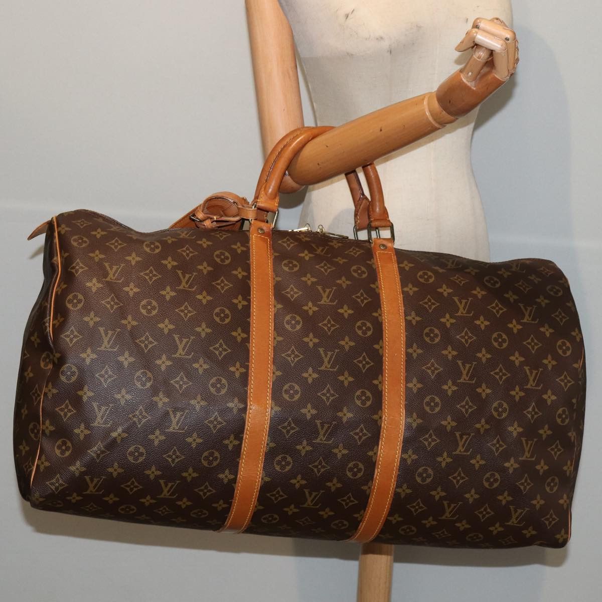 Louis Vuitton Keepall 60 Brown Canvas Travel Bag (Pre-Owned) Size ONE SIZE - 8 Thumbnail