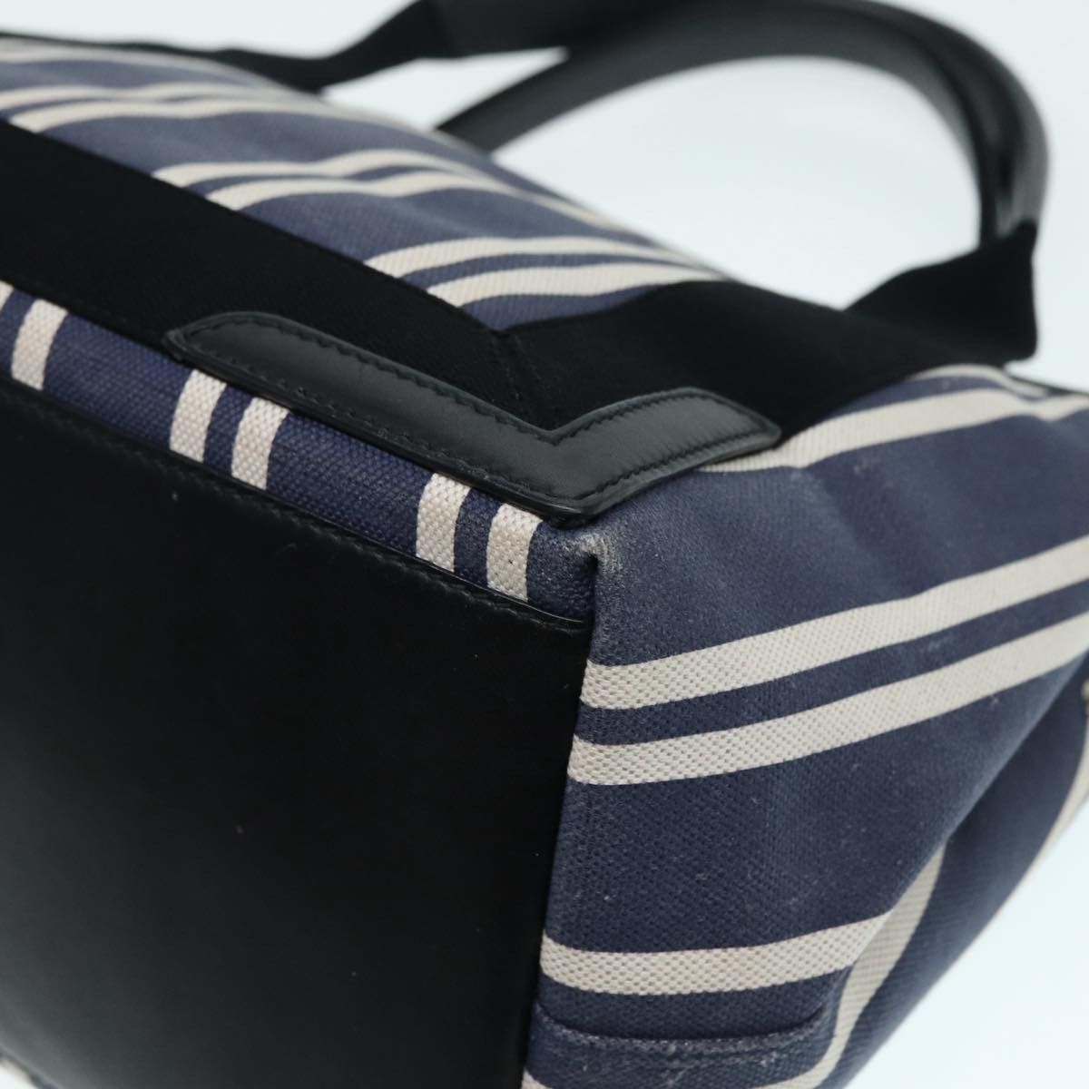 Balenciaga Navy Cabas Blue Canvas Handbag (Pre-Owned) Size ONE SIZE - 16 Thumbnail
