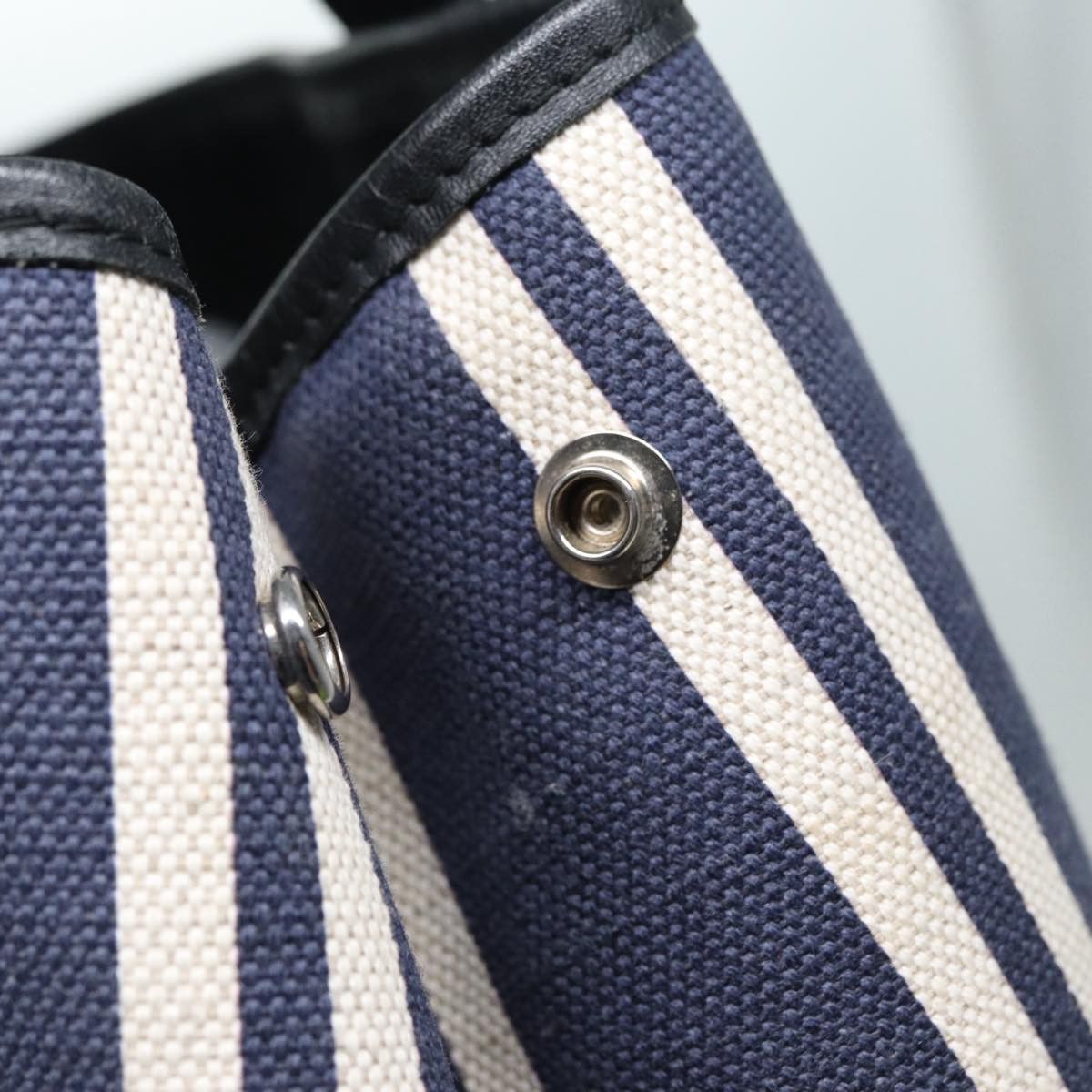 Balenciaga Navy Cabas Blue Canvas Handbag (Pre-Owned) Size ONE SIZE - 18 Thumbnail