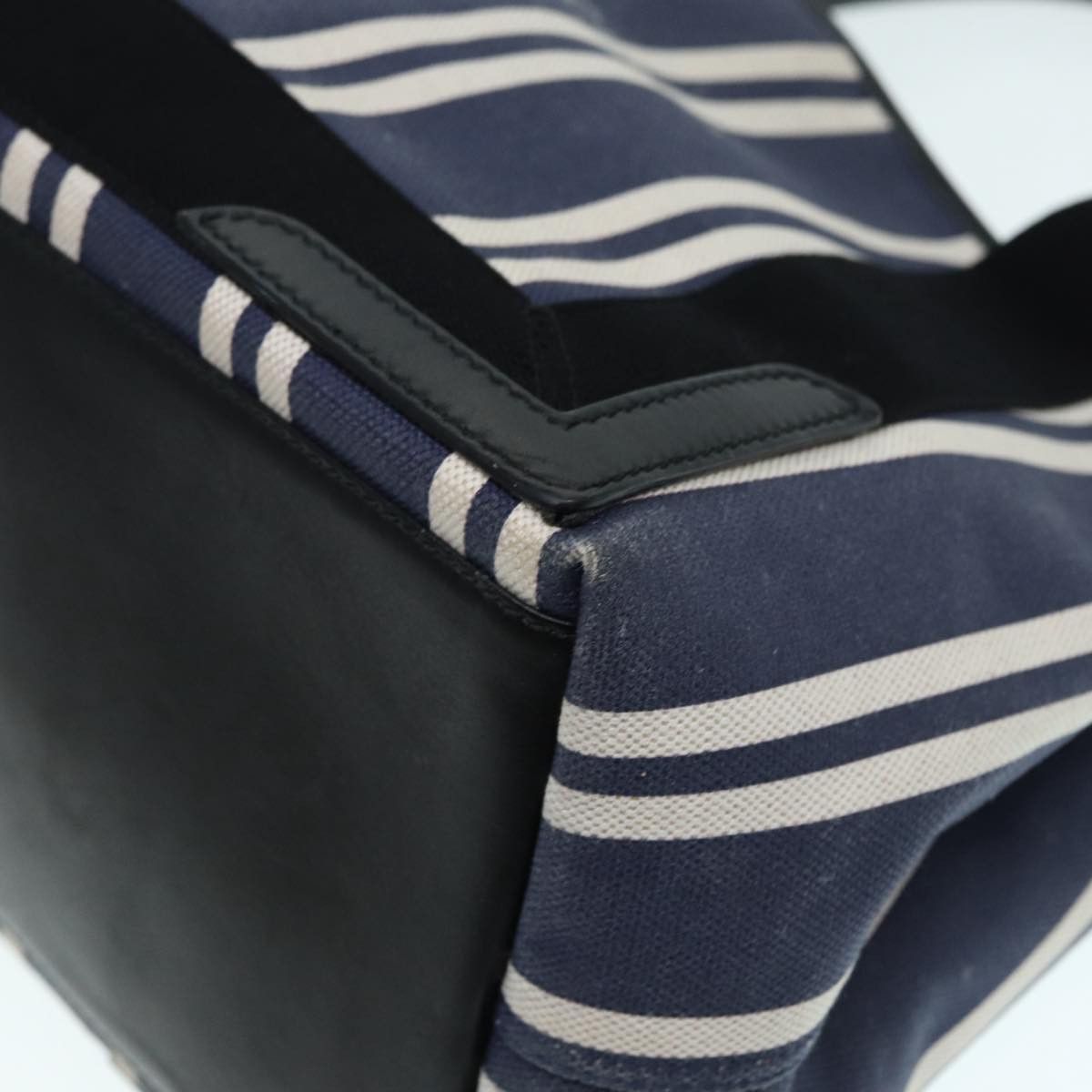 Balenciaga Navy Cabas Blue Canvas Handbag (Pre-Owned) Size ONE SIZE - 14 Thumbnail