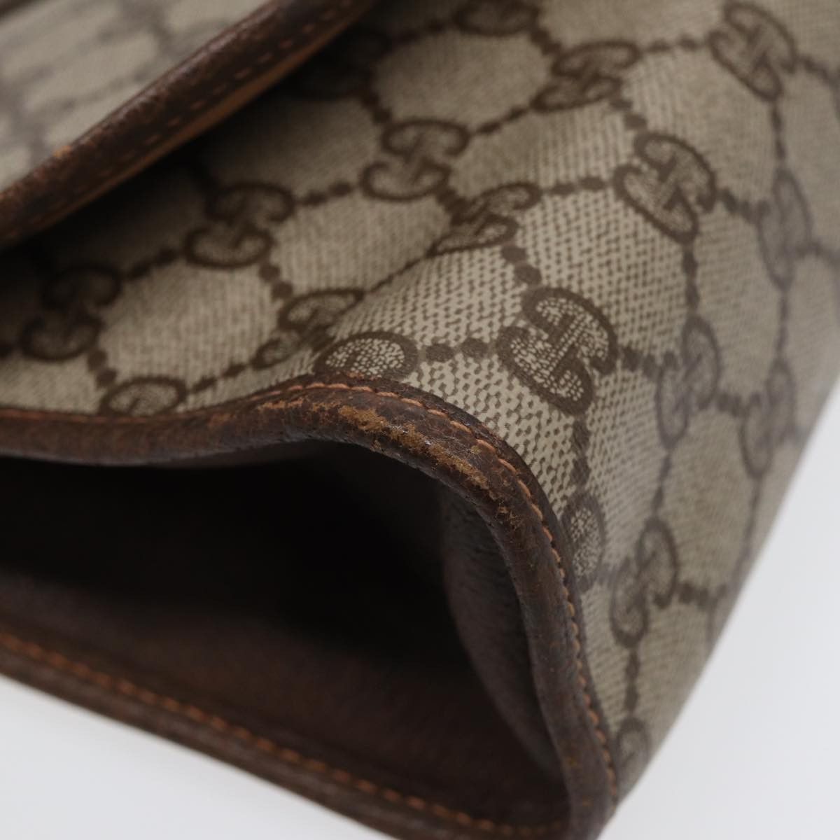 Gucci Sherry Brown Canvas Clutch Bag (Pre-Owned) Size ONE SIZE - 13 Thumbnail