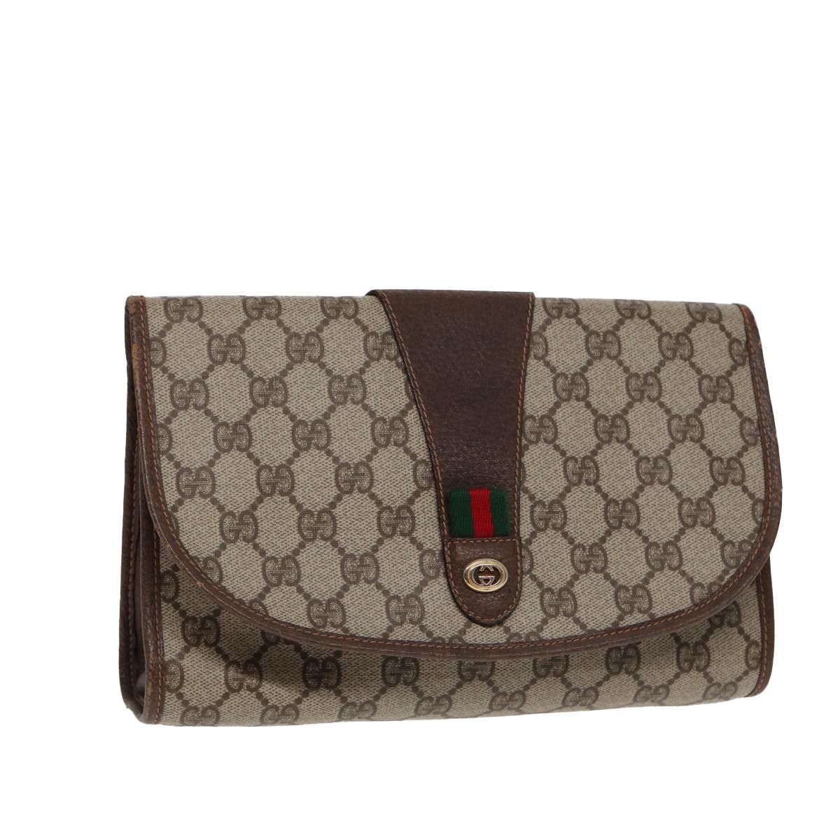 Gucci Sherry Brown Canvas Clutch Bag (Pre-Owned) Size ONE SIZE - 9 Thumbnail