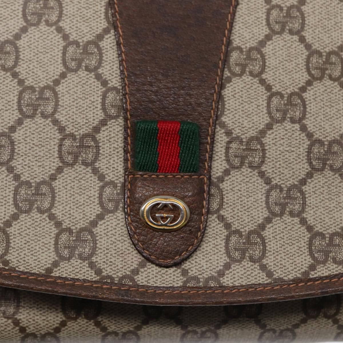 Gucci Sherry Brown Canvas Clutch Bag (Pre-Owned) Size ONE SIZE - 15 Thumbnail