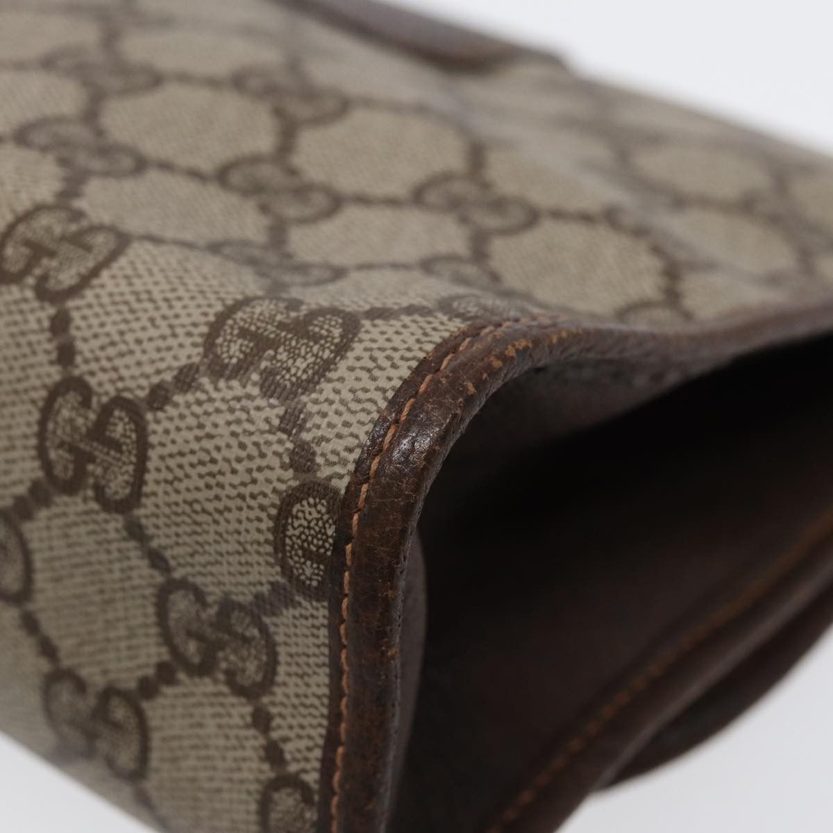 Gucci Sherry Brown Canvas Clutch Bag (Pre-Owned) Size ONE SIZE - 14 Thumbnail