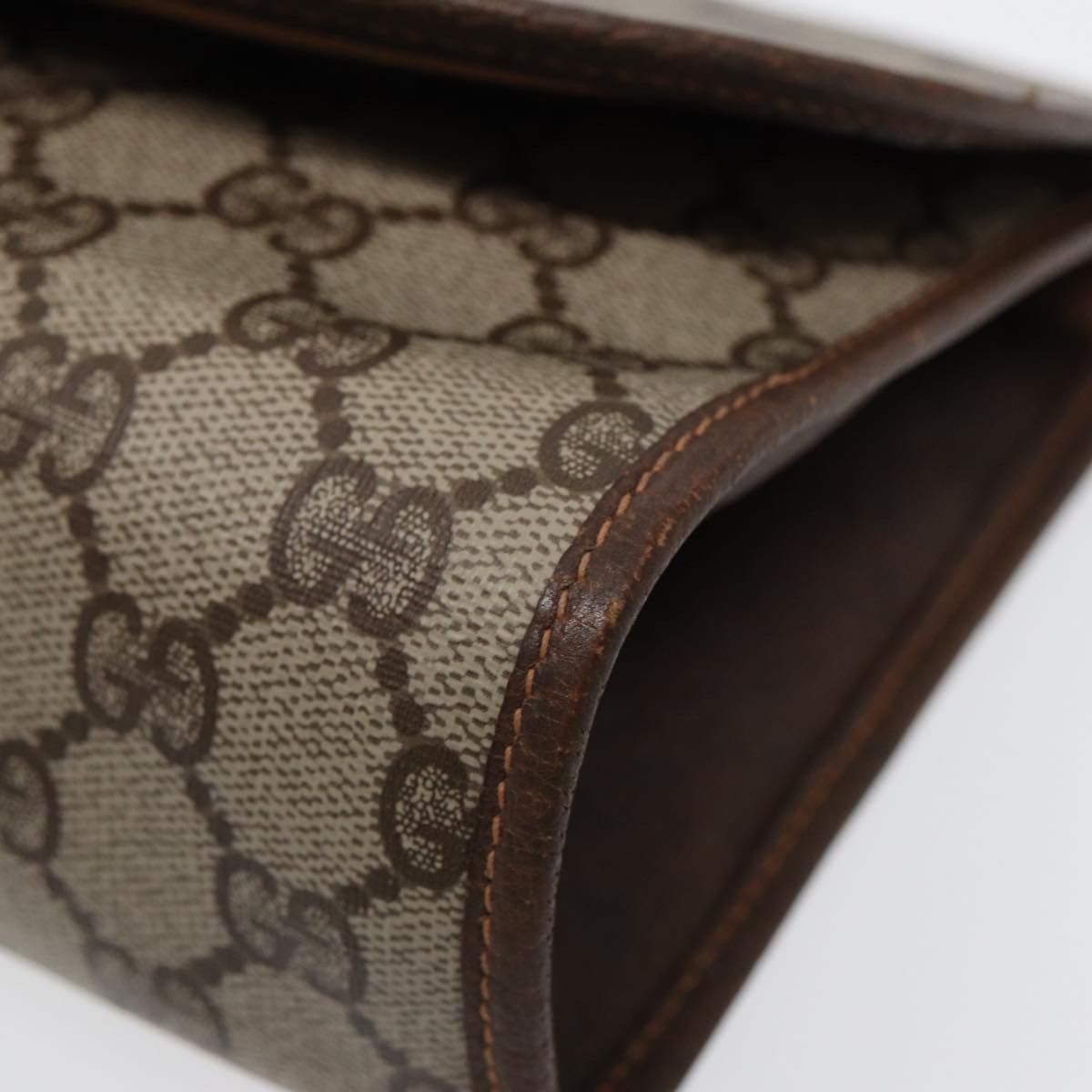 Gucci Sherry Brown Canvas Clutch Bag (Pre-Owned) Size ONE SIZE - 12 Thumbnail