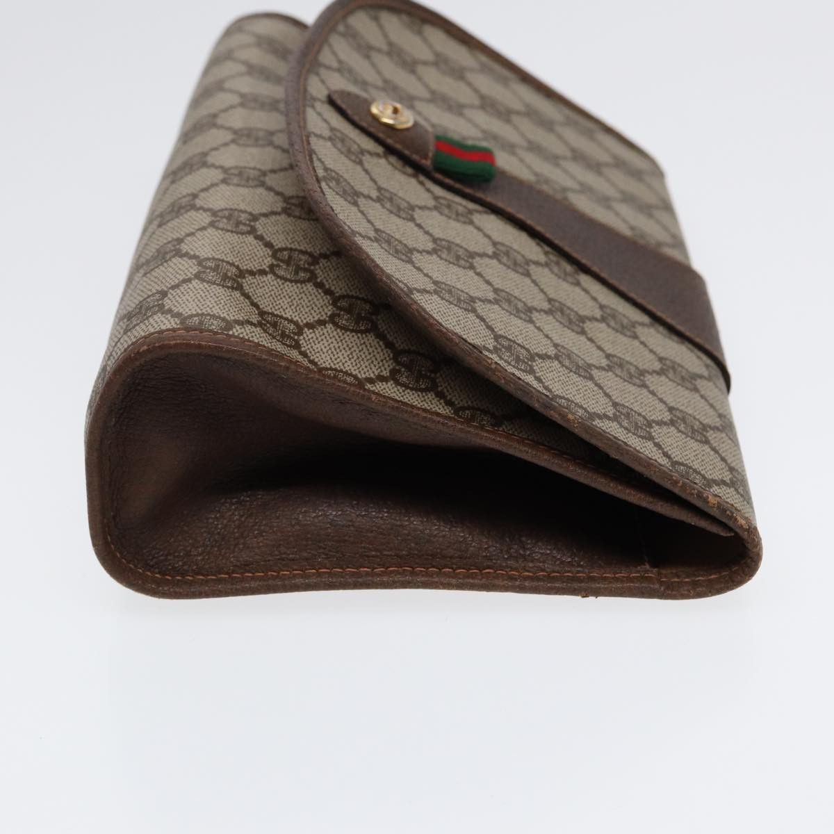 Gucci Sherry Brown Canvas Clutch Bag (Pre-Owned) Size ONE SIZE - 10 Thumbnail