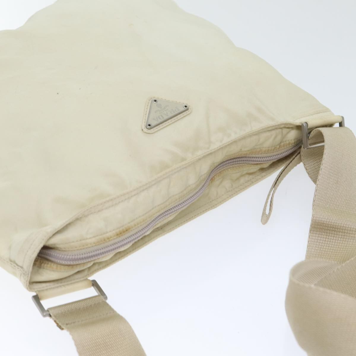 Prada Tessuto White Synthetic Shoulder Bag (Pre-Owned) Size ONE SIZE - 6 Thumbnail