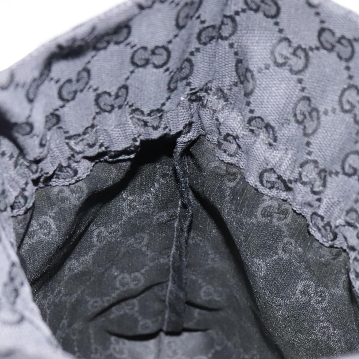 Gucci Drawstring Black Canvas Clutch Bag (Pre-Owned) Size ONE SIZE - 17 Thumbnail