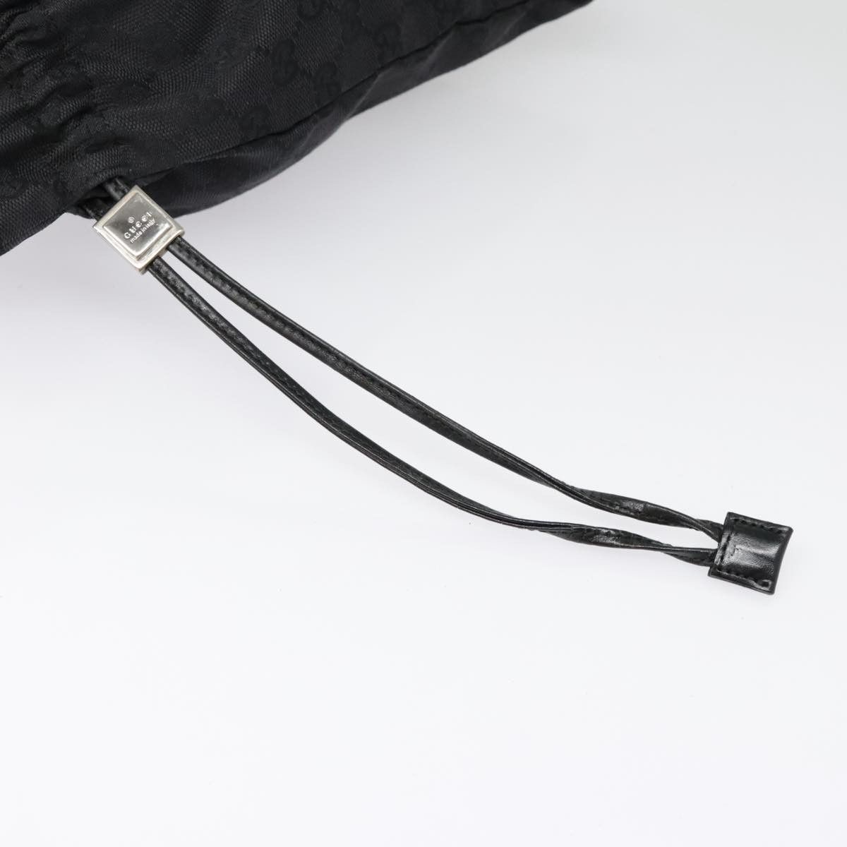 Gucci Drawstring Black Canvas Clutch Bag (Pre-Owned) Size ONE SIZE - 12 Thumbnail
