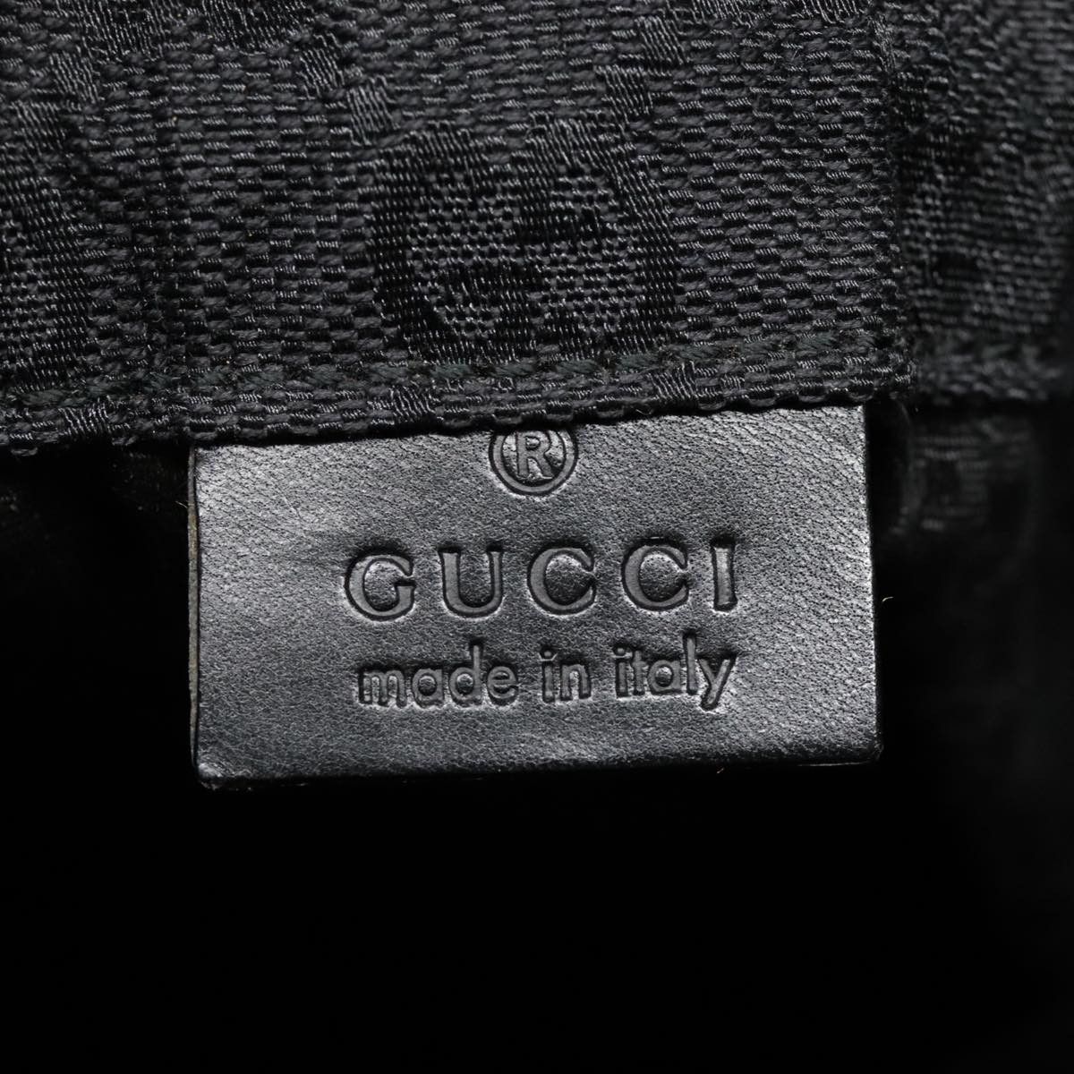 Gucci Drawstring Black Canvas Clutch Bag (Pre-Owned) Size ONE SIZE - 14 Thumbnail