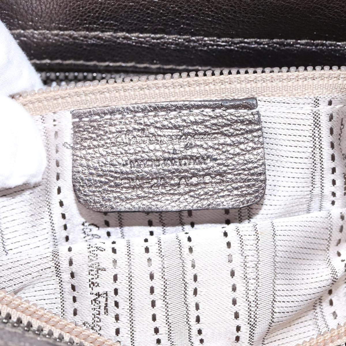 Salvatore Ferragamo Sofia Silver Leather Handbag (Pre-Owned) Size ONE SIZE - 8 Thumbnail