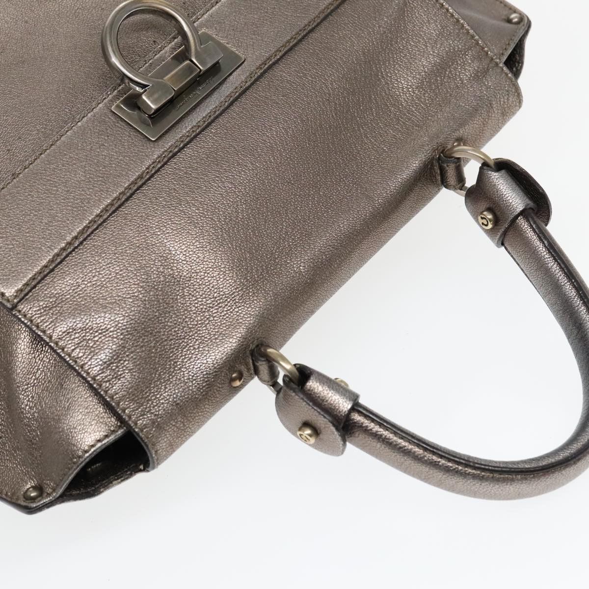 Salvatore Ferragamo Sofia Silver Leather Handbag (Pre-Owned) Size ONE SIZE - 14 Thumbnail