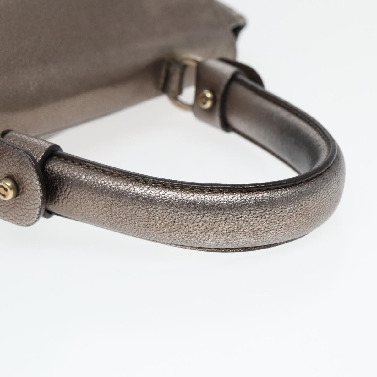 Salvatore Ferragamo Sofia Silver Leather Handbag (Pre-Owned) Size ONE SIZE - 4 Thumbnail