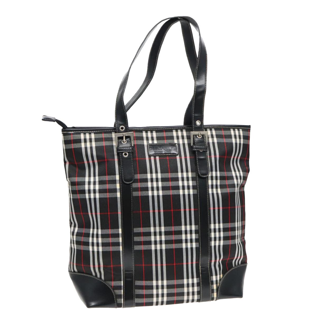 Burberry Nova Check Black Canvas Shoulder Bag (Pre-Owned) Size ONE SIZE - 16 Thumbnail