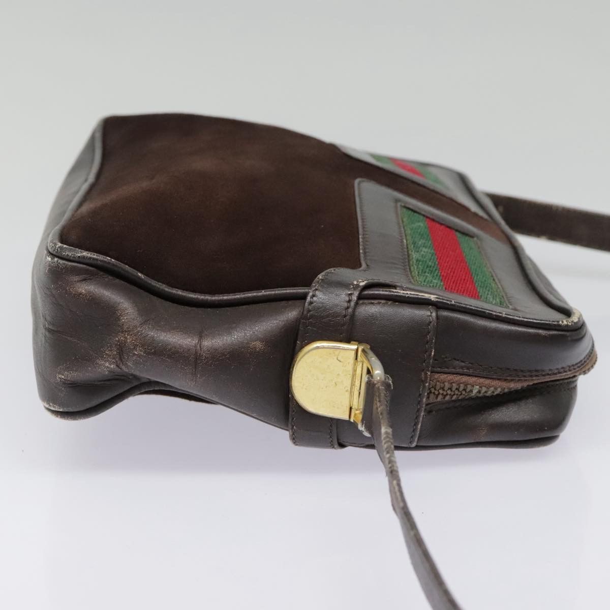 Gucci Sherry Brown Suede Shoulder Bag (Pre-Owned) Size ONE SIZE - 4 Thumbnail