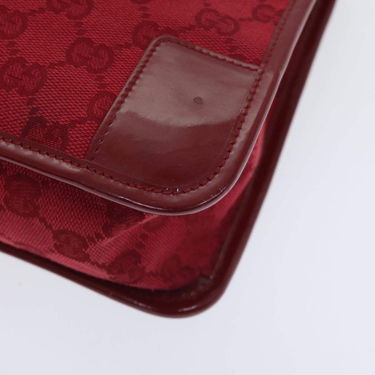 Gucci Pequin Red Canvas Handbag (Pre-Owned) Size ONE SIZE - 8 Thumbnail