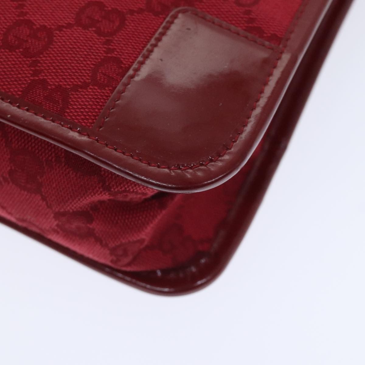 Gucci Pequin Red Canvas Handbag (Pre-Owned) Size ONE SIZE - 10 Thumbnail