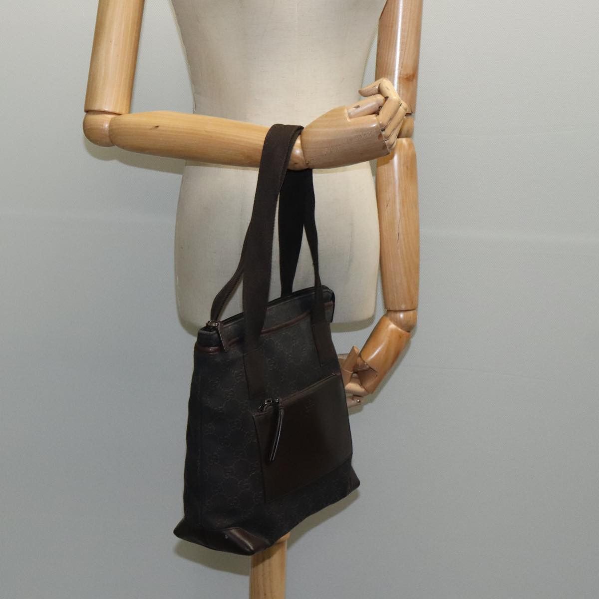 Gucci Brown Canvas Tote Bag (Pre-Owned) Size ONE SIZE - 15 Thumbnail