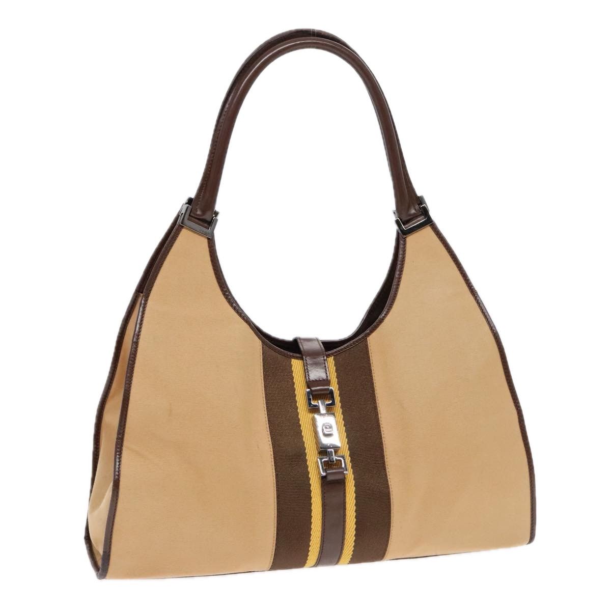 Gucci Jackie Beige Canvas Shoulder Bag (Pre-Owned) Size ONE SIZE - 13 Thumbnail