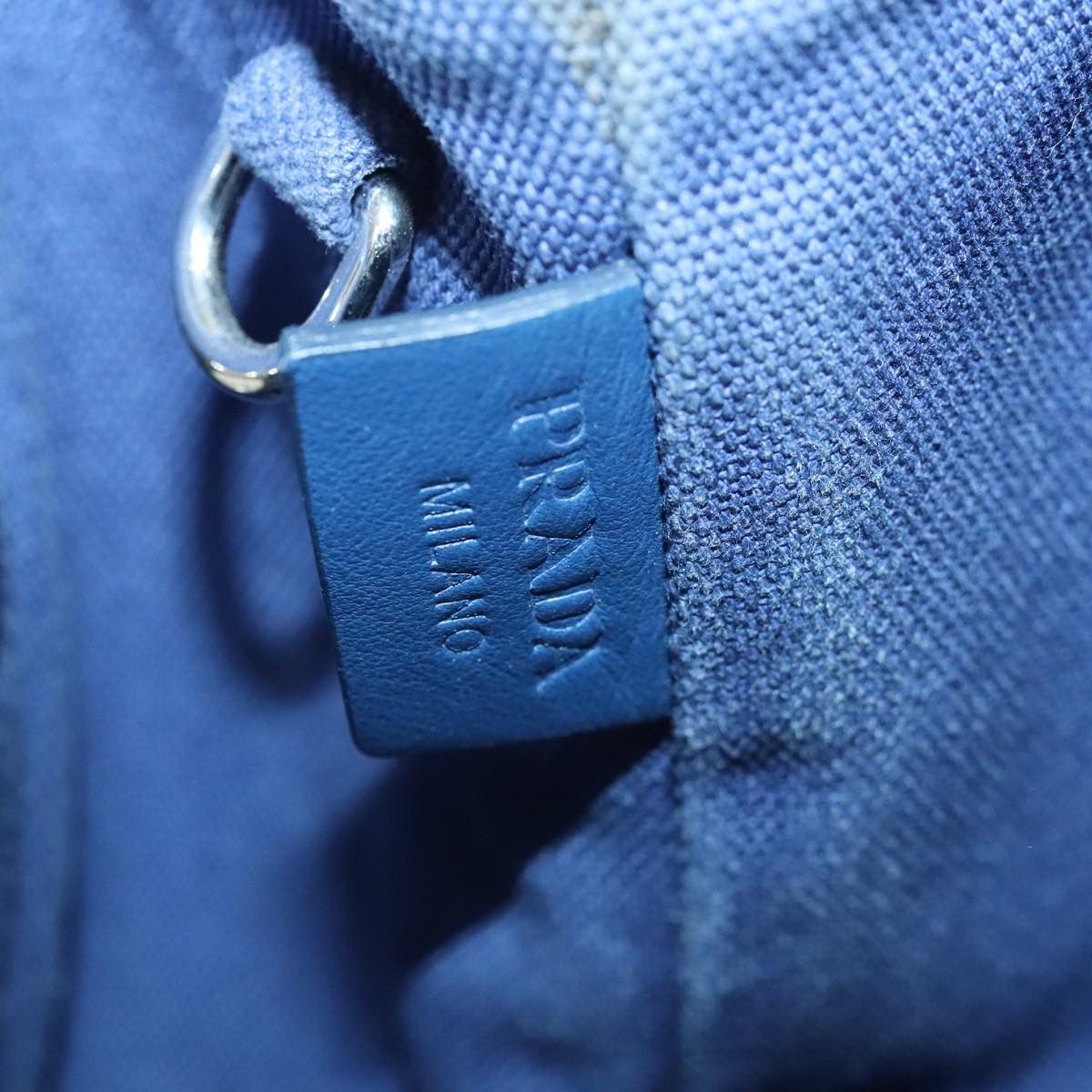Prada Canapa Navy Canvas Handbag (Pre-Owned) Size ONE SIZE - 14 Thumbnail