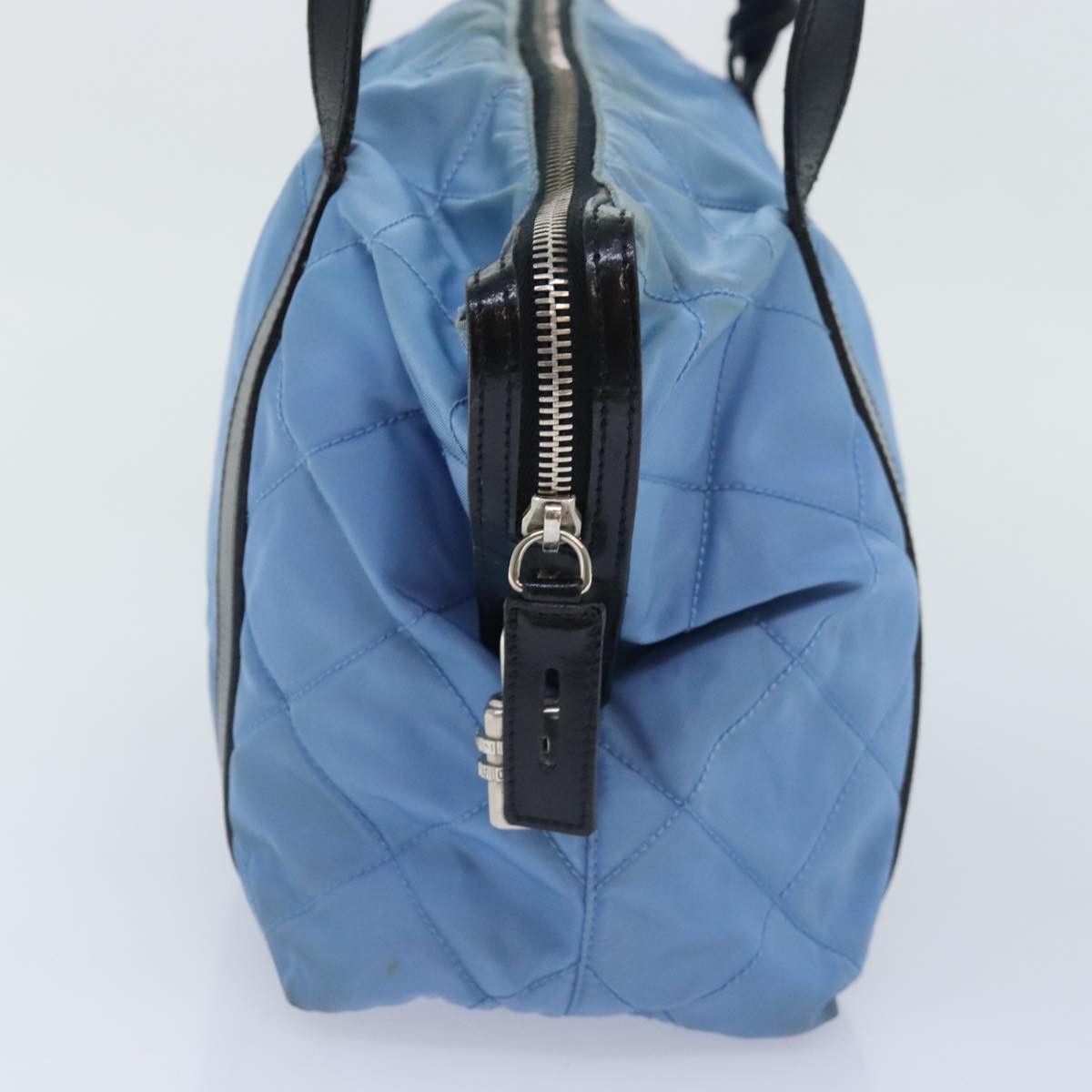 Prada Tessuto Blue Leather Shoulder Bag (Pre-Owned) Size ONE SIZE - 6 Thumbnail