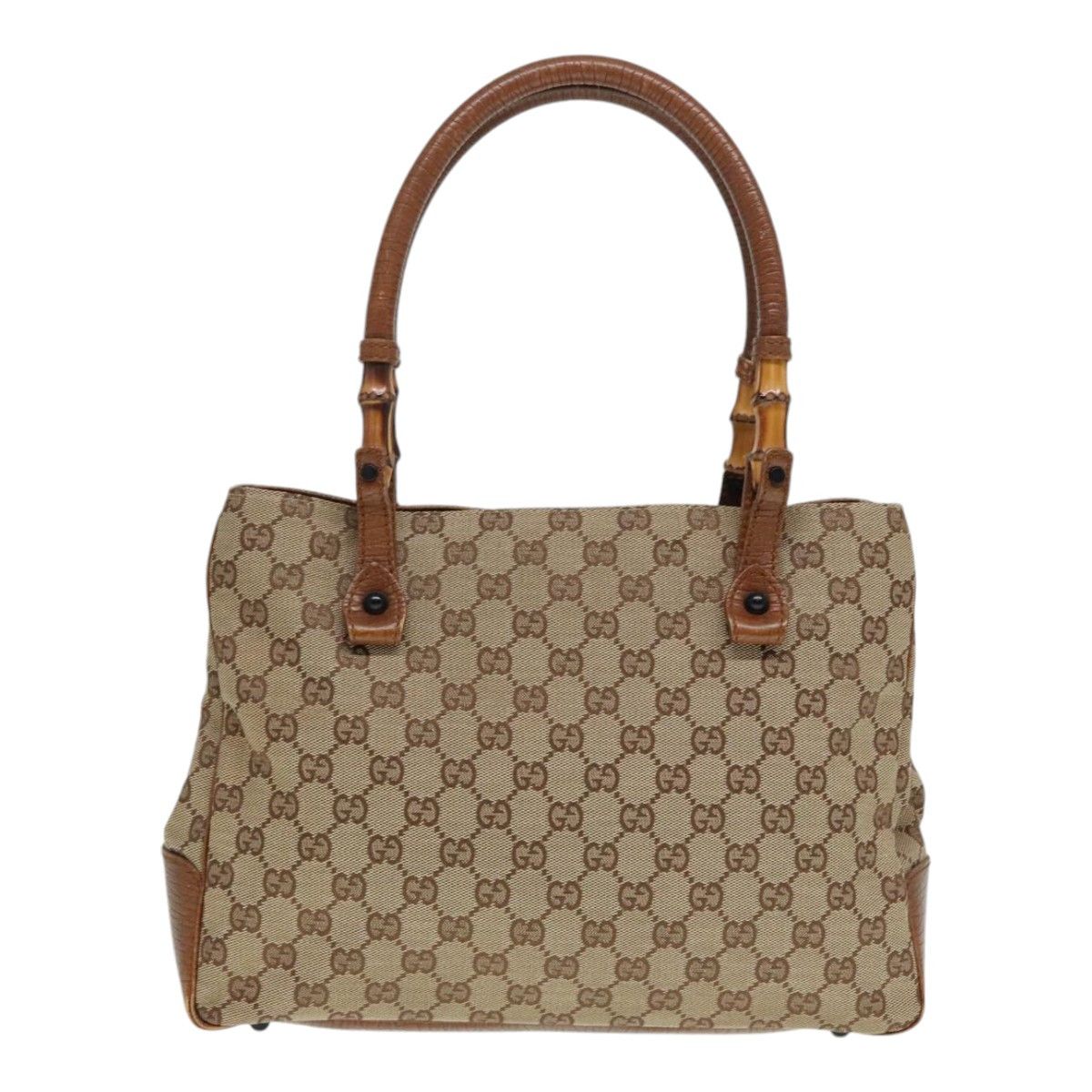 Gucci Bamboo Beige Canvas Tote Bag (Pre-Owned) Size ONE SIZE - 2 Thumbnail