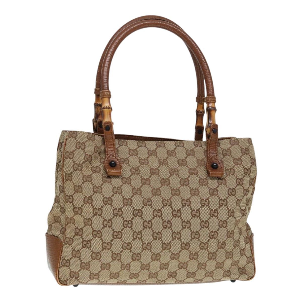 Gucci Bamboo Beige Canvas Tote Bag (Pre-Owned) Size ONE SIZE - 18 Thumbnail