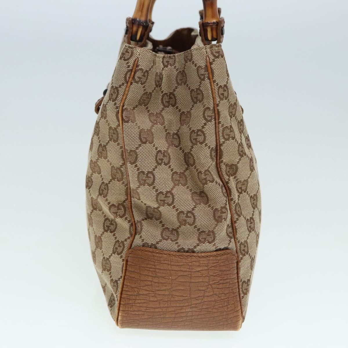 Gucci Bamboo Beige Canvas Tote Bag (Pre-Owned) Size ONE SIZE - 3 Thumbnail