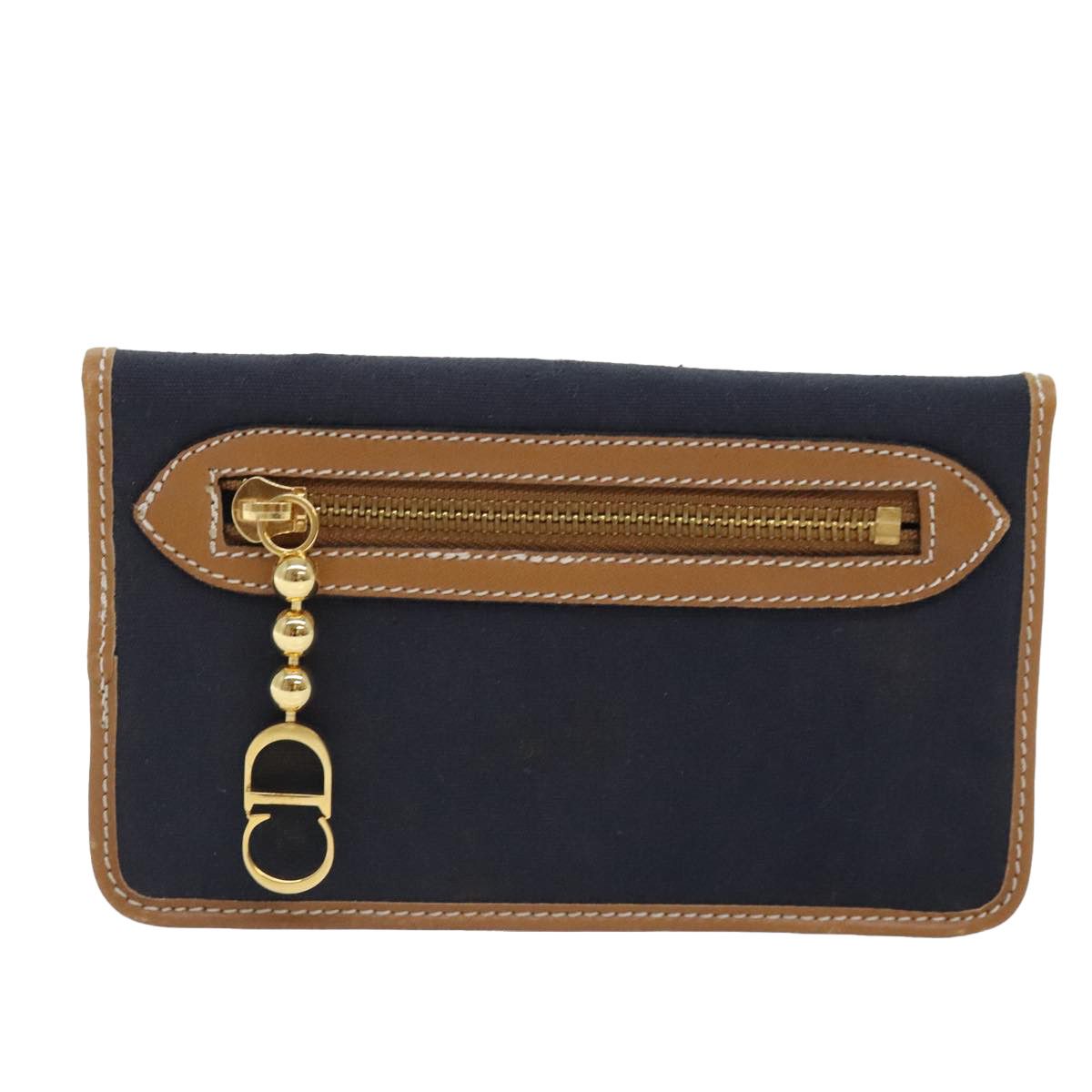 Dior Navy Canvas Clutch Bag (Pre-Owned) Size ONE SIZE - 2 Thumbnail