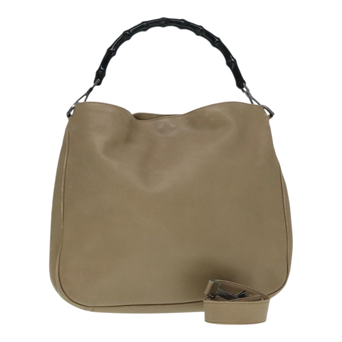 Gucci Bamboo Beige Leather Shoulder Bag (Pre-Owned) Size ONE SIZE - 16 Thumbnail
