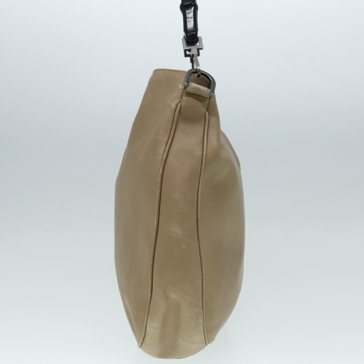Gucci Bamboo Beige Leather Shoulder Bag (Pre-Owned) Size ONE SIZE - 3 Thumbnail