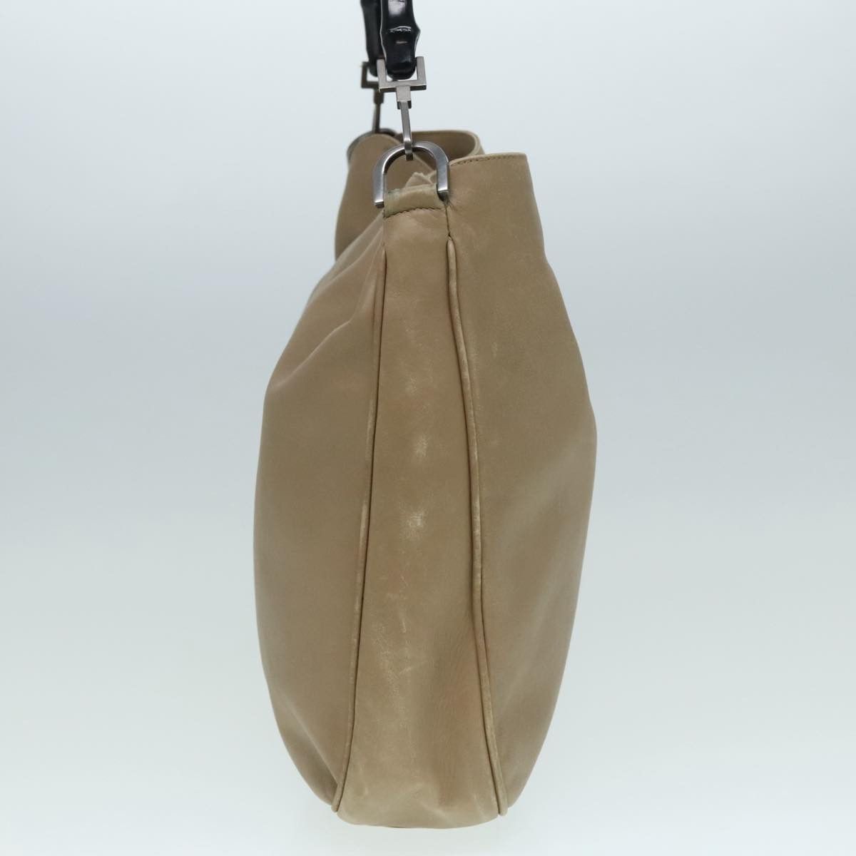 Gucci Bamboo Beige Leather Shoulder Bag (Pre-Owned) Size ONE SIZE - 4 Thumbnail