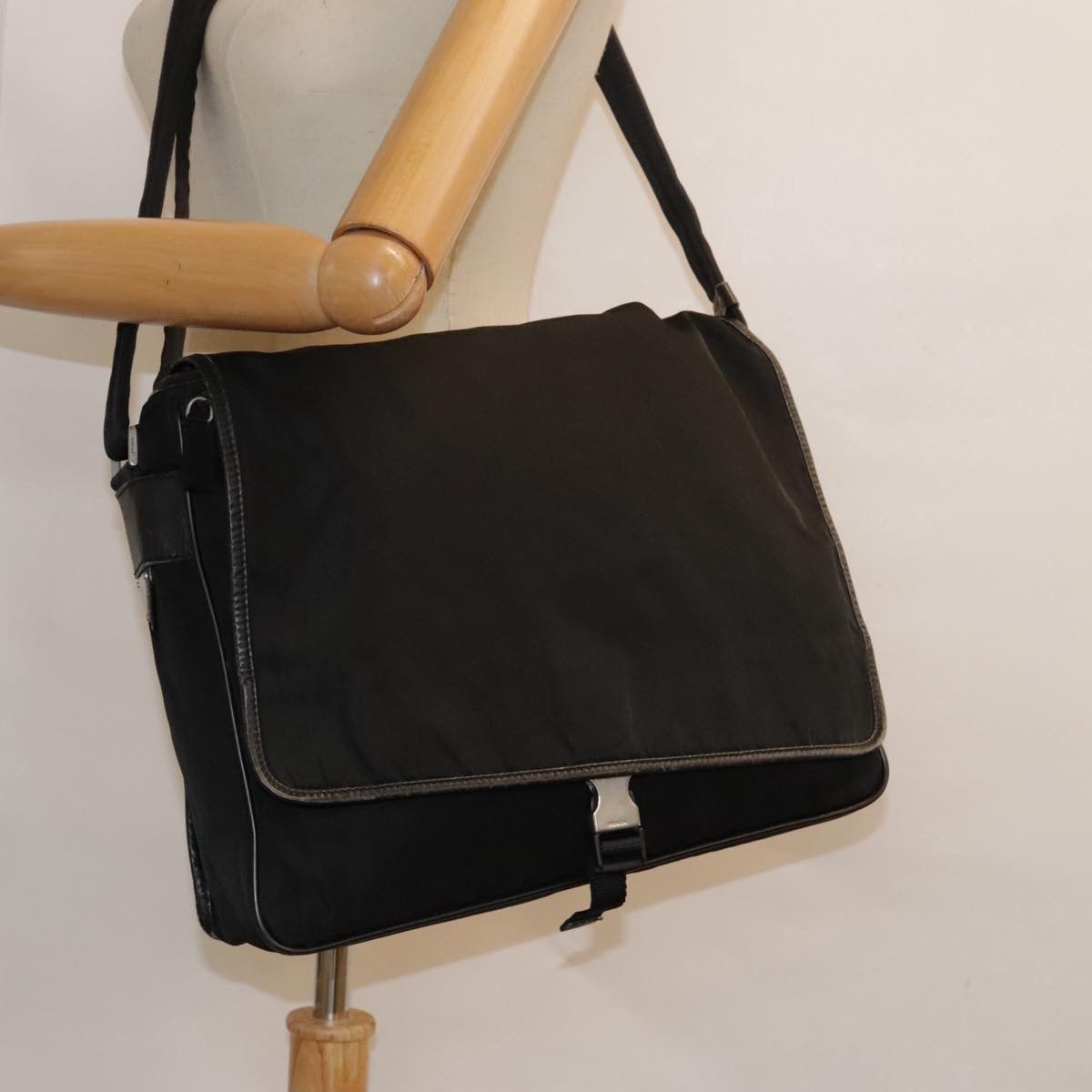 Prada Re-Nylon Black Canvas Shoulder Bag (Pre-Owned) Size ONE SIZE - 15 Thumbnail