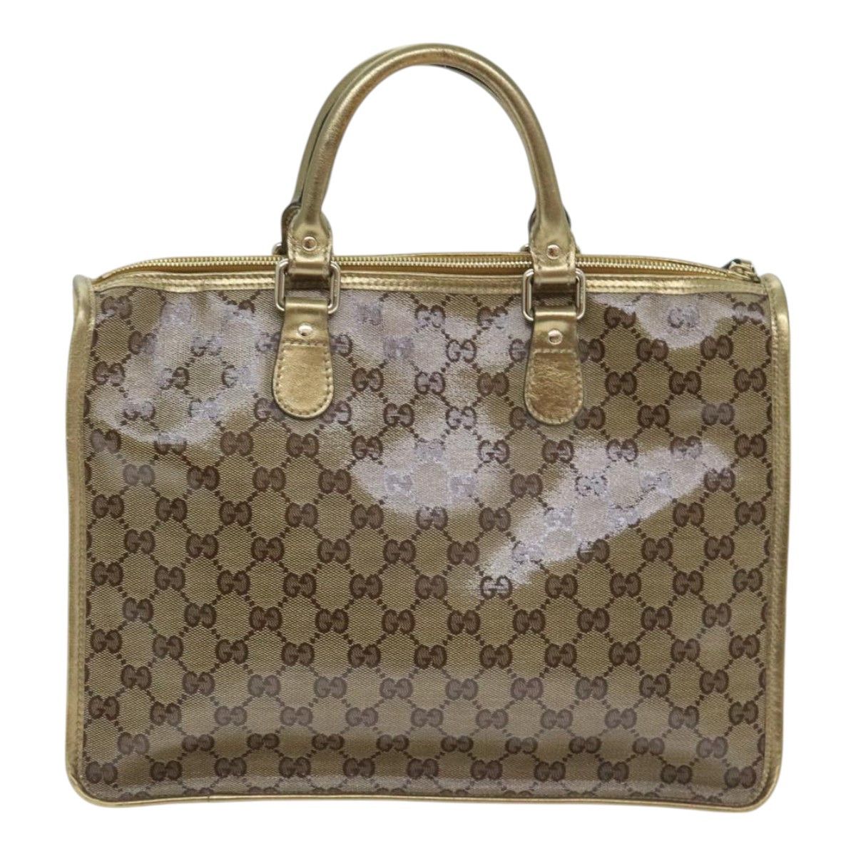 Gucci Gg Crystal Gold Canvas Handbag (Pre-Owned) Size ONE SIZE - 2 Thumbnail