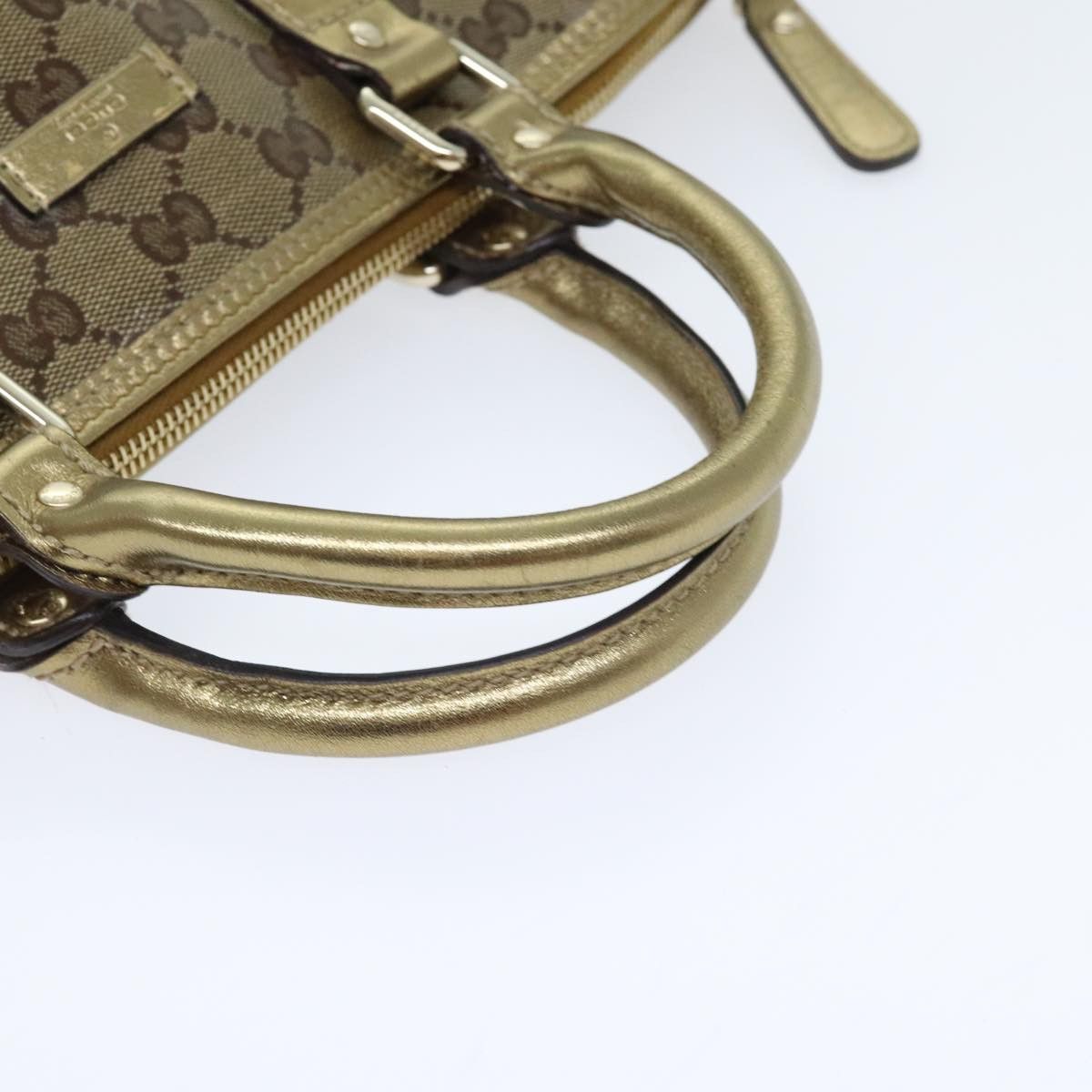 Gucci Gg Crystal Gold Canvas Handbag (Pre-Owned) Size ONE SIZE - 4 Thumbnail