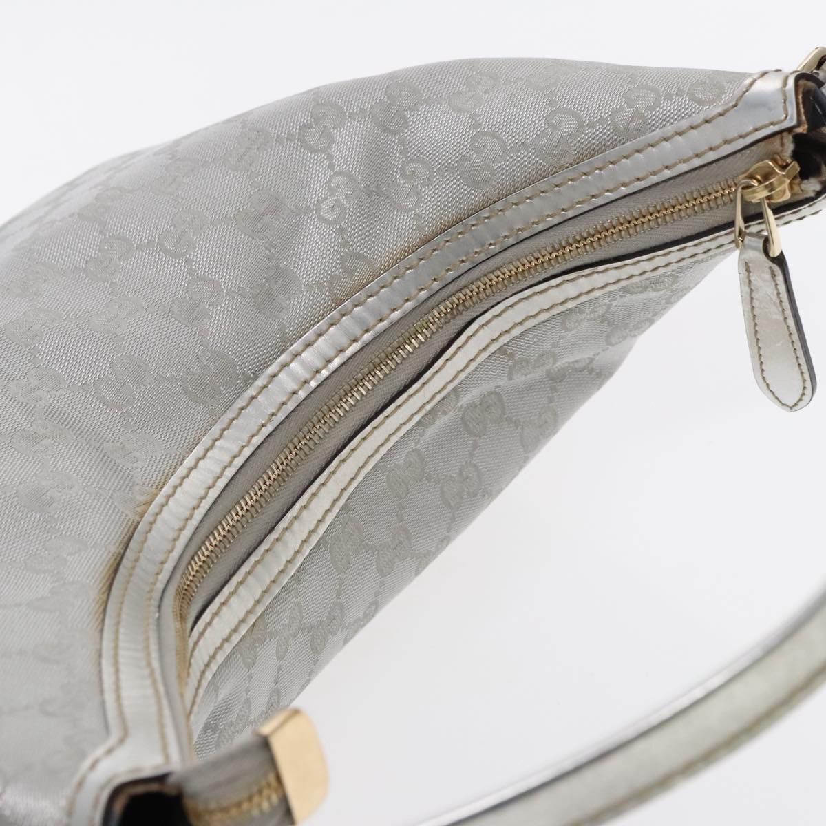Gucci Hobo Silver Canvas Shoulder Bag (Pre-Owned) Size ONE SIZE - 18 Thumbnail
