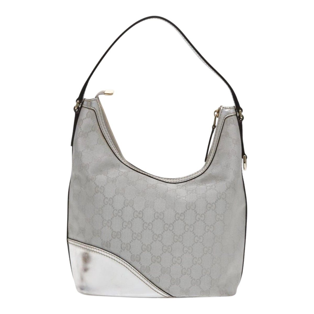 Gucci Hobo Silver Canvas Shoulder Bag (Pre-Owned) Size ONE SIZE - 2 Thumbnail