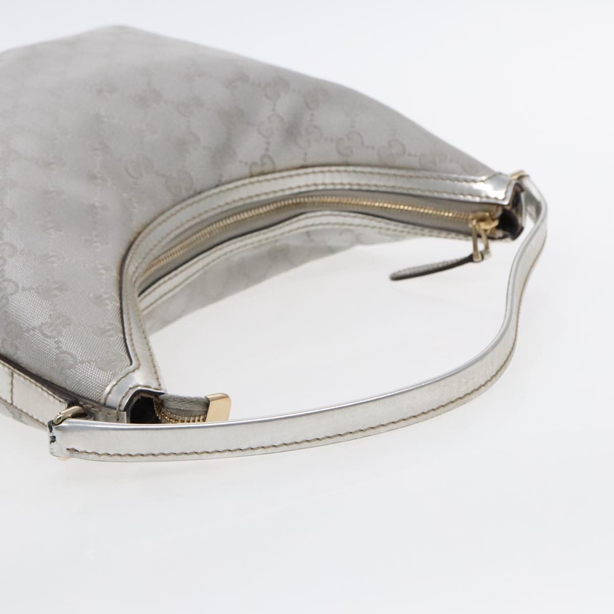 Gucci Hobo Silver Canvas Shoulder Bag (Pre-Owned) Size ONE SIZE - 5 Thumbnail