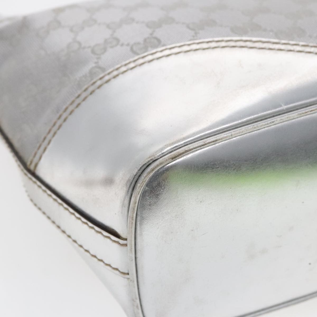 Gucci Hobo Silver Canvas Shoulder Bag (Pre-Owned) Size ONE SIZE - 10 Thumbnail