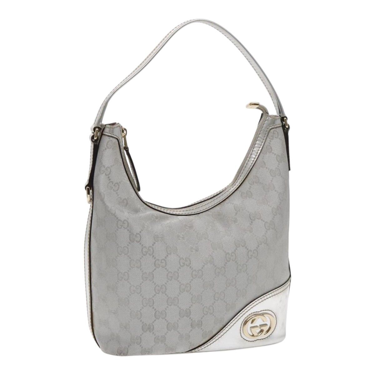 Gucci Hobo Silver Canvas Shoulder Bag (Pre-Owned) Size ONE SIZE - 17 Thumbnail