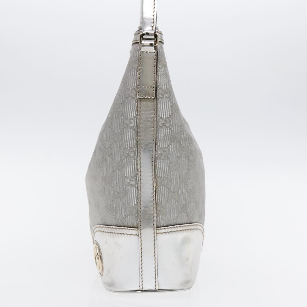 Gucci Hobo Silver Canvas Shoulder Bag (Pre-Owned) Size ONE SIZE - 4 Thumbnail