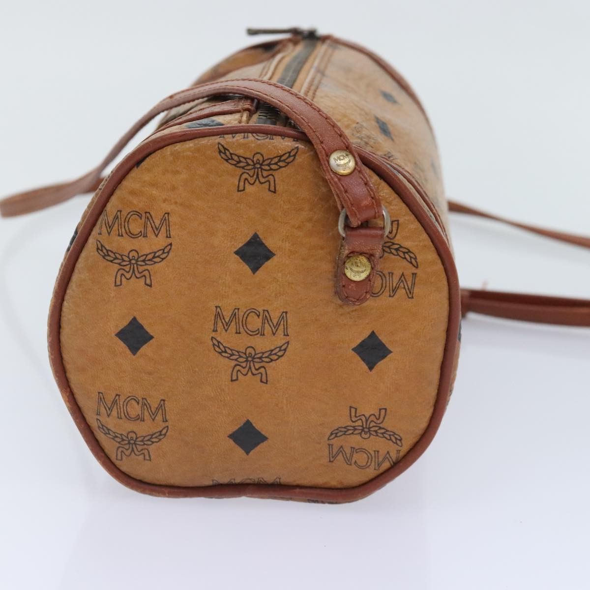 MCM Visetos Brown Canvas Shoulder Bag (Pre-Owned) Size ONE SIZE - 3 Thumbnail