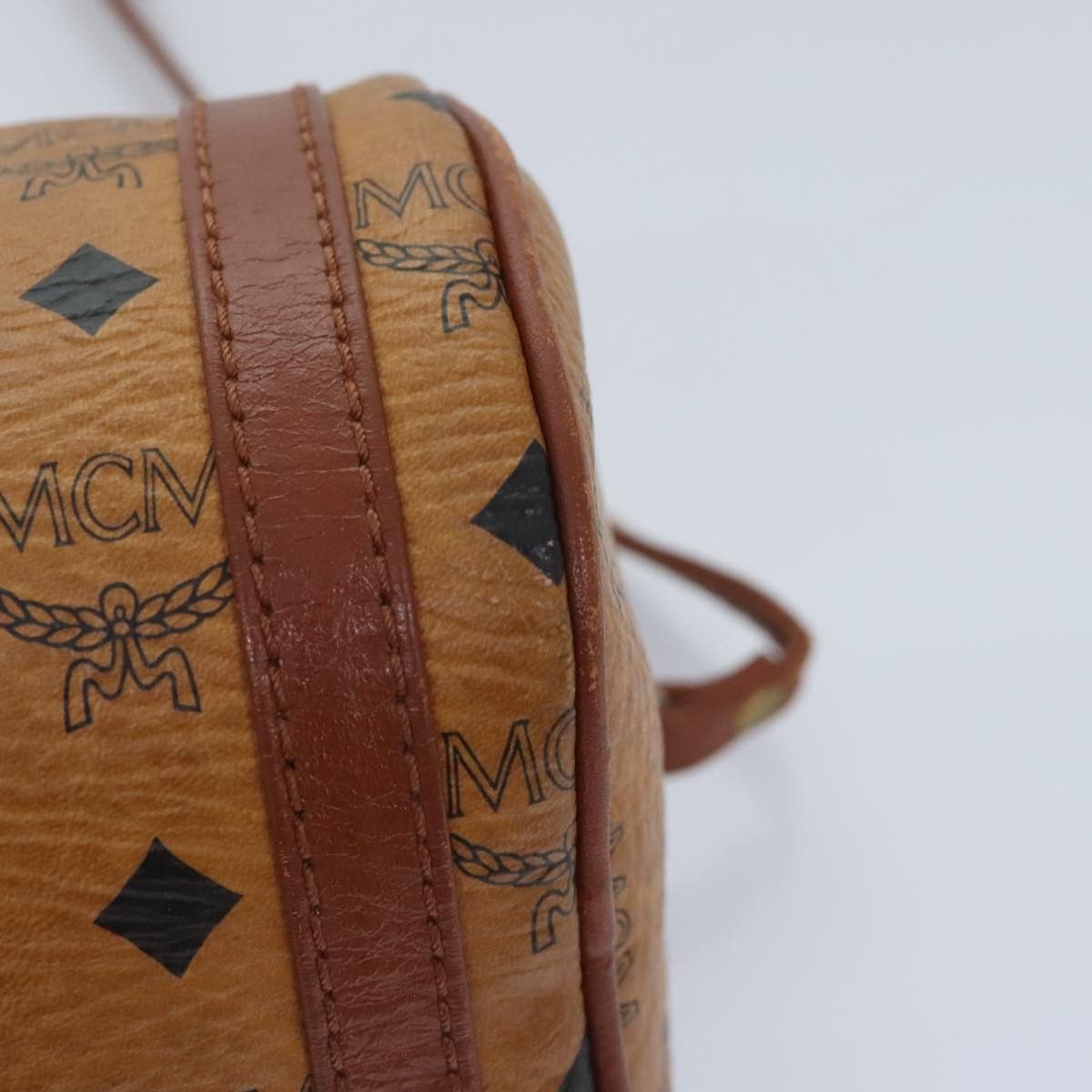 MCM Visetos Brown Canvas Shoulder Bag (Pre-Owned) Size ONE SIZE - 7 Thumbnail