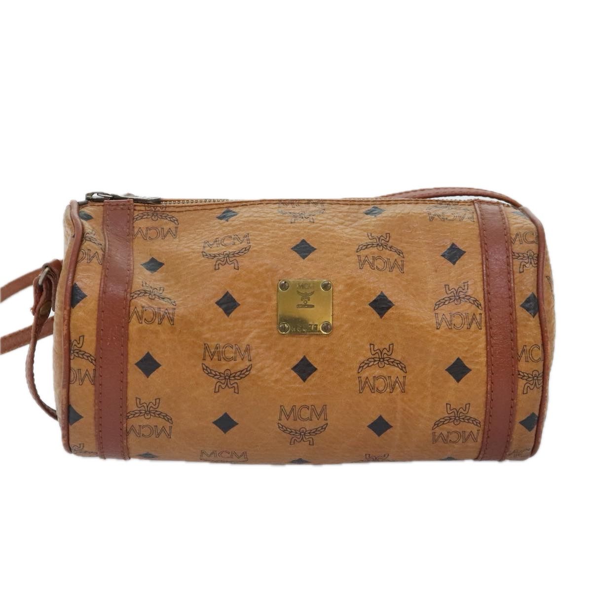 MCM Visetos Brown Canvas Shoulder Bag (Pre-Owned) Size ONE SIZE - 18 Thumbnail