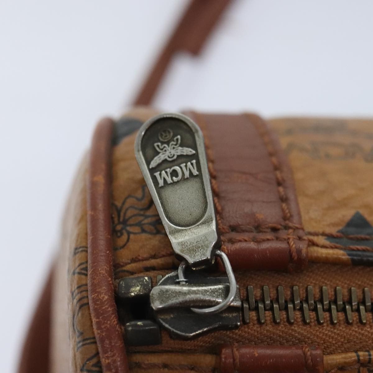 MCM Visetos Brown Canvas Shoulder Bag (Pre-Owned) Size ONE SIZE - 10 Thumbnail