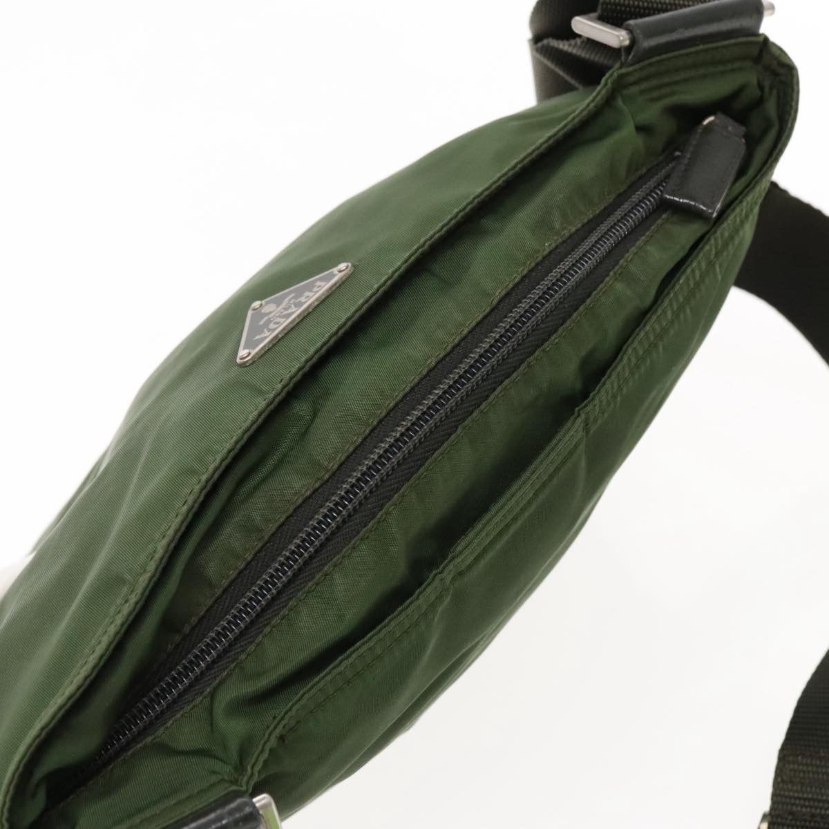 Prada Re-Nylon Khaki Canvas Shoulder Bag (Pre-Owned) Size ONE SIZE - 16 Thumbnail