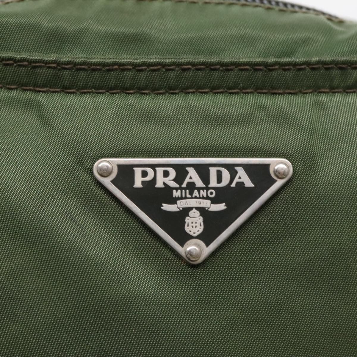 Prada Re-Nylon Khaki Canvas Shoulder Bag (Pre-Owned) Size ONE SIZE - 14 Thumbnail