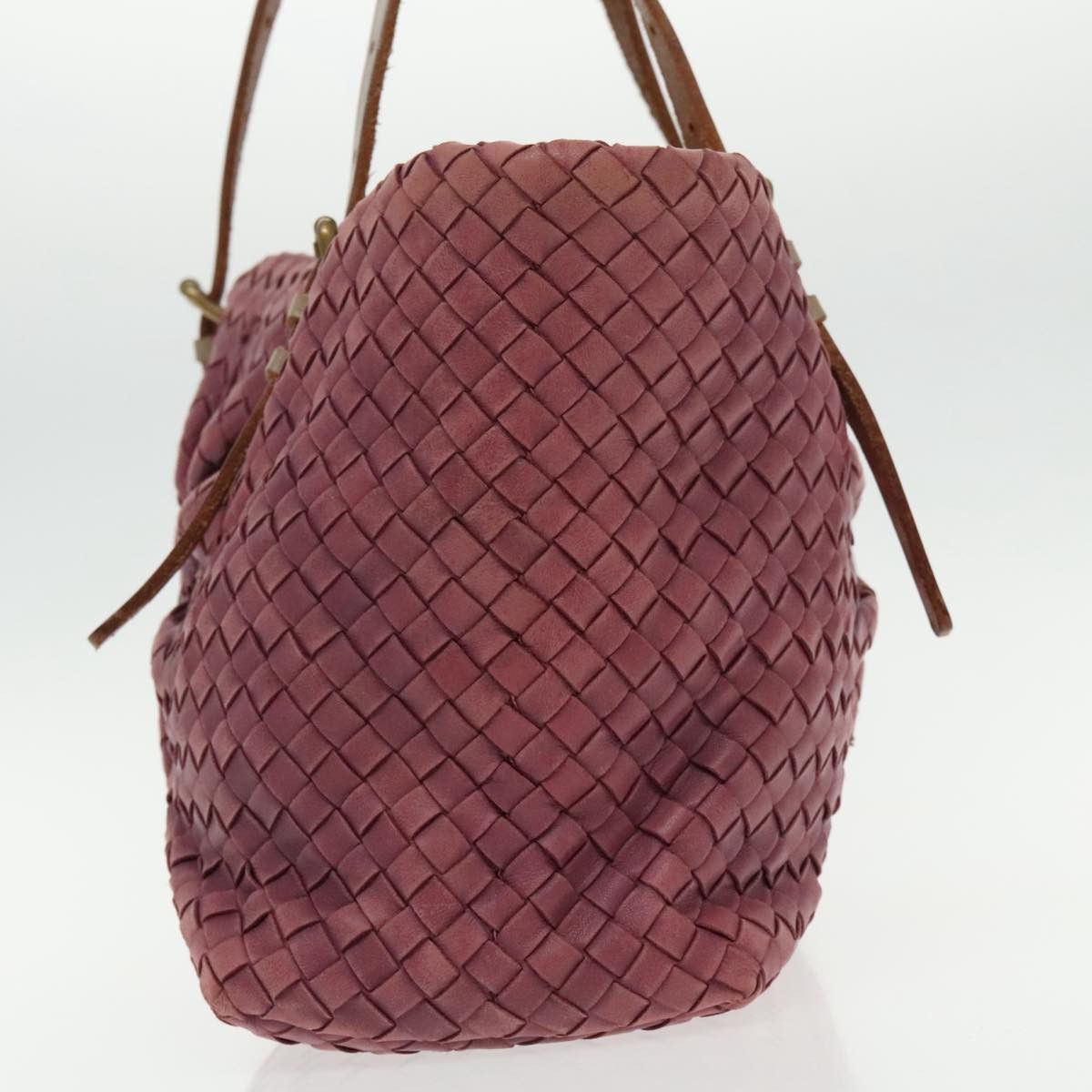 Bottega Veneta Intrecciato Purple Leather Tote Bag (Pre-Owned) Size ONE SIZE - 4 Thumbnail